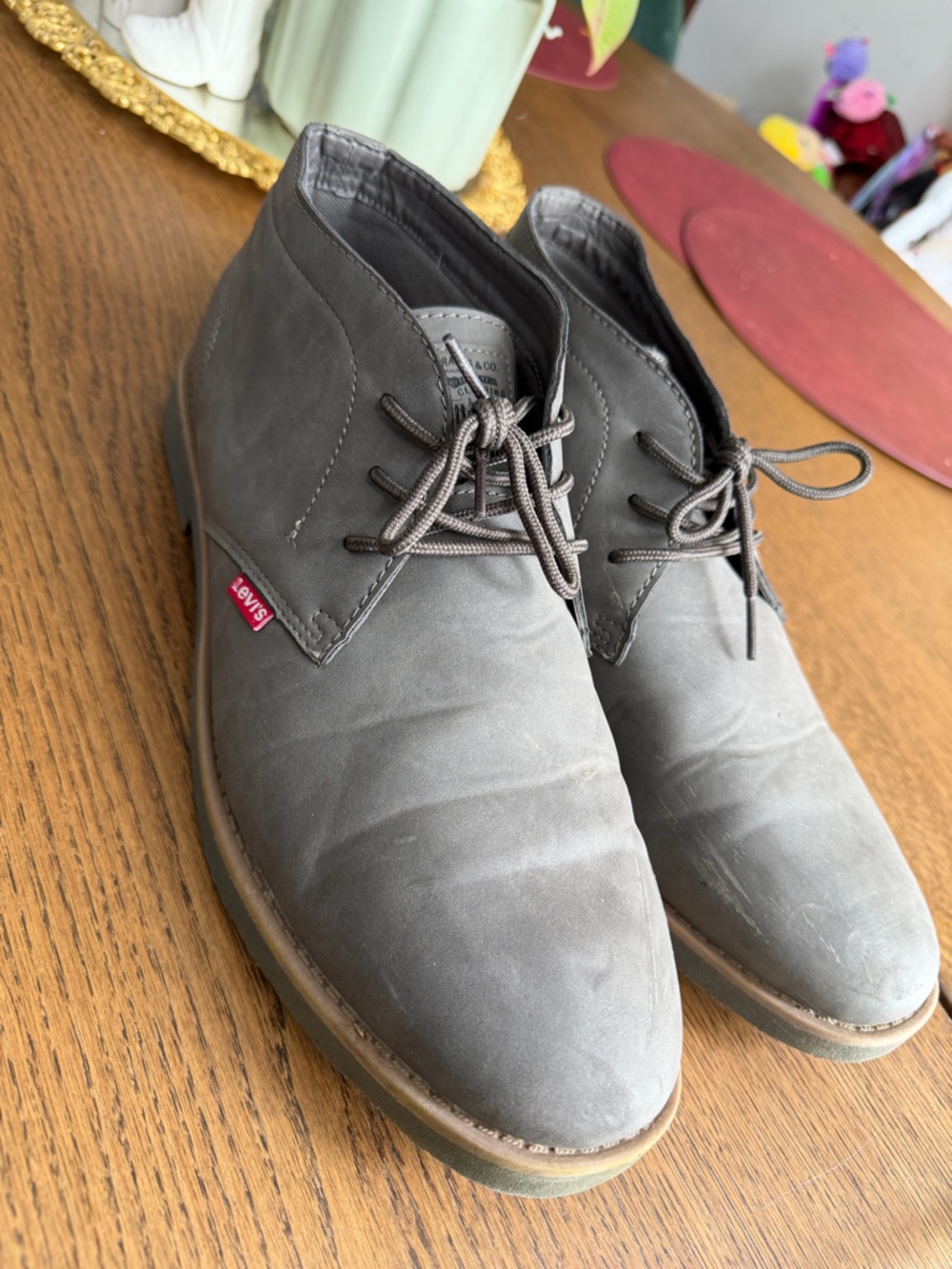 Levi's Men's Gray Chukka Boots - Suede Lace-Up
